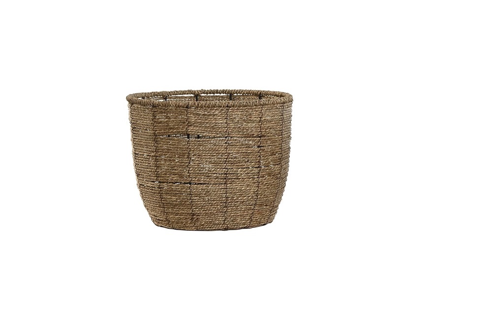 MACETERO FIBRA 25X25X22CM NATURAL